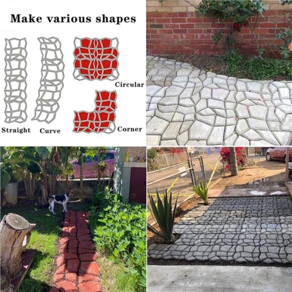 Concrete Molds And Forms,Reusable Path Maker Stone Moldings,DIY Irregular Stepping Stone Paver - View #6